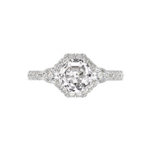 Load image into Gallery viewer, 14K WHITE GOLD 2.00CT ROUND/PEAR/OCTAGON STEP CUT DIAMOND LADIES RING
