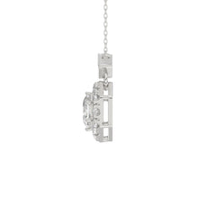 Load image into Gallery viewer, 14K WHITE GOLD 1 1/2CT ROUND/HEXAGON DIAMOND LADIES PENDANT
