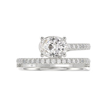 Load image into Gallery viewer, 14K WHITE GOLD 1 1/4CT ROUND/OVAL DIAMOND LADIES RING
