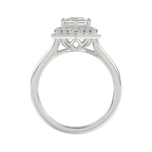 Load image into Gallery viewer, 14K WHITE GOLD 1 1/4CT ROUND/HEXAGON DIAMOND LADIES RING
