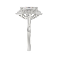 Load image into Gallery viewer, 14K WHITE GOLD 1 1/4CT ROUND/HEXAGON DIAMOND LADIES RING
