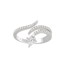 Load image into Gallery viewer, 14K WHITE GOLD 1 1/4CT ROUND/LOZENGE DIAMOND LADIES RING
