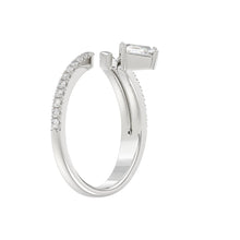 Load image into Gallery viewer, 14K WHITE GOLD 1 1/4CT ROUND/LOZENGE DIAMOND LADIES RING
