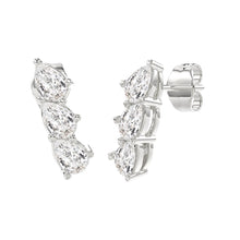 Load image into Gallery viewer, 14K WHITE GOLD 1 1/5CT PEAR DIAMOND LADIES EARRINGS
