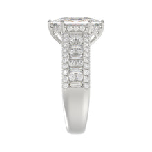 Load image into Gallery viewer, 14K WHITE GOLD 3 1/2CT ROUND/BAGUETTE/HEXAGON DIAMOND LADIES RING
