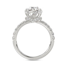 Load image into Gallery viewer, 14K WHITE GOLD 2 1/2CT ROUND/OVAL DIAMOND LADIES RING (CENTER STONE OVAL DIAMOND 2CT)
