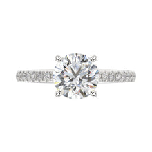 Load image into Gallery viewer, 14K WHITE GOLD 1 3/4CT ROUND DIAMOND LADIES RING (CENTER STONE ROUND DIAMOND 1 1/2CT)
