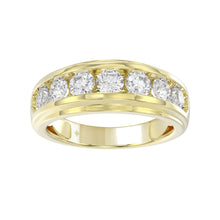 Load image into Gallery viewer, 14K YELLOW GOLD 2.00CT ROUND DIAMOND MEN&#39;S RING
