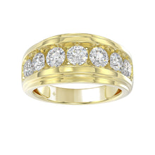 Load image into Gallery viewer, 14K YELLOW GOLD 3.00CT ROUND DIAMOND MEN&#39;S RING
