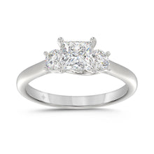 Load image into Gallery viewer, 14K WHITE GOLD 1.00CT PRINCESS/ROUND DIAMOND LADIES RING (CENTER STONE PRINCESS DIAMOND 3/4CT)
