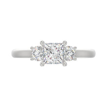 Load image into Gallery viewer, 14K WHITE GOLD 1.00CT PRINCESS/ROUND DIAMOND LADIES RING (CENTER STONE PRINCESS DIAMOND 3/4CT)
