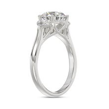 Load image into Gallery viewer, 14K WHITE GOLD 2 5/8CT ROUND/HALFMOON DIAMOND LADIES RING (CENTER STONE ROUND DIAMOND 2CT)
