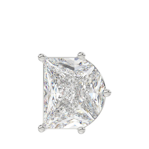 10K WHITE GOLD 2 1/3CT FANCY CUT ALPHABET DIAMOND LADIES PENDANT WITH CHAIN