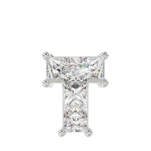 Load image into Gallery viewer, 10K WHITE GOLD 1.00CT FANCY CUT ALPHABET DIAMOND LADIES PENDANT WITH CHAIN

