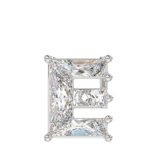 10K WHITE GOLD 1 1/2CT FANCY CUT ALPHABET DIAMOND LADIES PENDANT WITH CHAIN