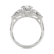 Load image into Gallery viewer, 14K WHITE GOLD 2 1/3CT ROUND/PEAR DIAMOND LADIES RING (CENTER STONE ROUND DIAMOND 1 1/4CT)
