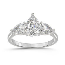 Load image into Gallery viewer, 14K WHITE GOLD 2 5/8CT PEAR DIAMOND LADIES RING (CENTER STONE PEAR DIAMOND 1 1/2CT)

