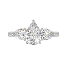 Load image into Gallery viewer, 14K WHITE GOLD 2 5/8CT PEAR DIAMOND LADIES RING (CENTER STONE PEAR DIAMOND 1 1/2CT)
