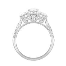 Load image into Gallery viewer, LADIES RING 2 1/4CT OVAL/ROUND DIAMOND 14K WHITE GOLD (CENTER STONE OVAL DIAMOND 1CT )
