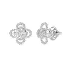 Load image into Gallery viewer, 18K White Gold 0.10CT Natural Diamond Stud Earrings – Subtle Everyday Elegance | Lady Is Beauty
