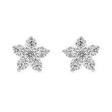 Load image into Gallery viewer, 14K White Gold 0.25CT Natural Diamond Stud Earrings – Classic Round Elegance
