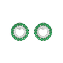 Load image into Gallery viewer, 10K White Gold 0.50CT Natural Diamond Earrings – Round Emerald Style | Lady Is Beauty
