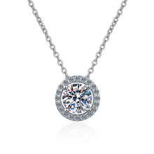 Load image into Gallery viewer, GRA certified moissanite necklace ideal for anniversary or birthday gift
