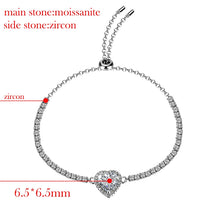 Load image into Gallery viewer, Moissanite 1CT 2CT Heart Cut Tennis Bracelet for Women
