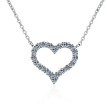 Load image into Gallery viewer, Moissanite Heart Necklace 0.3CT to 2CT for Women 925 Silver Diamonds Pendant
