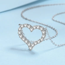 Load image into Gallery viewer, Moissanite Heart Necklace 0.3CT to 2CT for Women 925 Silver Diamonds Pendant
