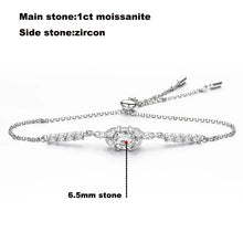 Load image into Gallery viewer, Moissanite 1CT Bracelets for Women Adjustable Bracelet Girls Birthday
