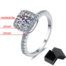 Load image into Gallery viewer, Moissanite 0.5CT, 1CT, 2CT and Zircon Engagement Plated Ring for Women Wedding Band
