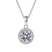 Load image into Gallery viewer, Moissanite 0.3CT 05CT 1CT Round  Pendant for Women Sparkling Diamond Necklace 6.5mm Stone
