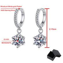 Load image into Gallery viewer, Moissanite 0.5CT 1CT Drop Earring for Women Diamond Wedding Jewelry
