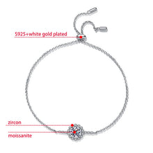 Load image into Gallery viewer, Moissanite 1CT - 6.5 mm wirh Zircon Bracelet for Women Round Cut Sparkling Party Jewelry
