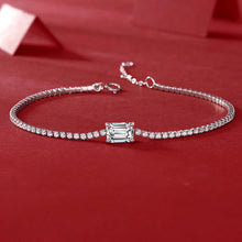 Load image into Gallery viewer, Moissanite 1CT Emerald Cut Tennis Bracelet for Women Men
