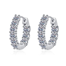 Load image into Gallery viewer, Moissanite 1.8CT Hoop Earrings for Women Female Wedding Jewelry
