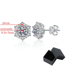 Load image into Gallery viewer, Moissanite 0.5CT Stud Earrings with zircon for Women  Jewelry
