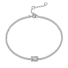 Load image into Gallery viewer, Moissanite 1CT Emerald Cut Tennis Bracelet for Women Men
