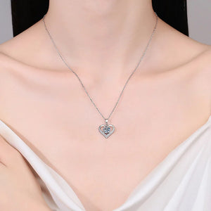 Moissanite 1CT Heart Wedding Necklace for Women