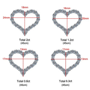 Moissanite Heart Necklace 0.3CT to 2CT for Women 925 Silver Diamonds Pendant