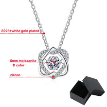 Load image into Gallery viewer, Moissanite 0.5CT - 5mm Necklace for Women  Sparkling Diamond Pendant Beating Heart
