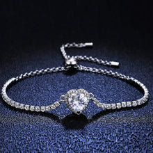 Load image into Gallery viewer, Moissanite 1CT 2CT Heart Cut Tennis Bracelet for Women
