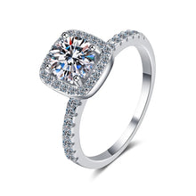 Load image into Gallery viewer, Moissanite 0.5CT, 1CT, 2CT and Zircon Engagement Plated Ring for Women Wedding Band
