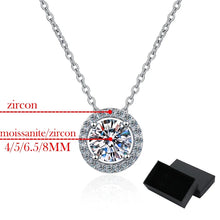 Load image into Gallery viewer, Luxury sterling silver necklace with sparkling moissanite and zircon accents
