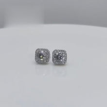 Load and play video in Gallery viewer, Moissanite 0.5 CT, 1CT Stud Earrings for Women with zircon Round Cut Luxury Jewelry
